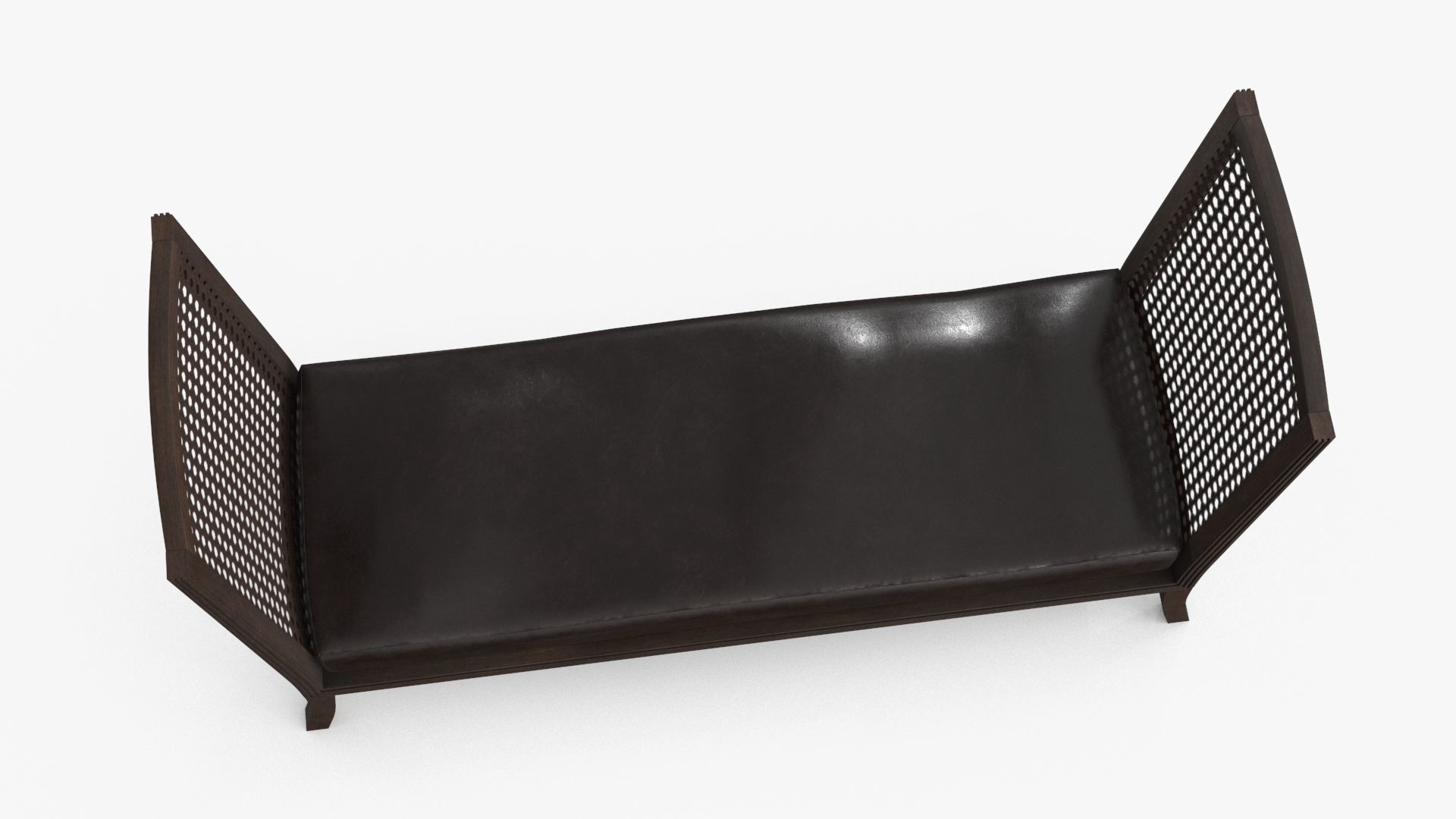 Modern Bench Low-poly 3D model_3