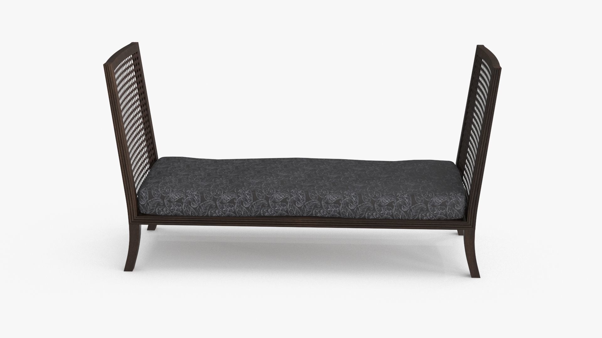 Modern Bench Low-poly 3D model_13