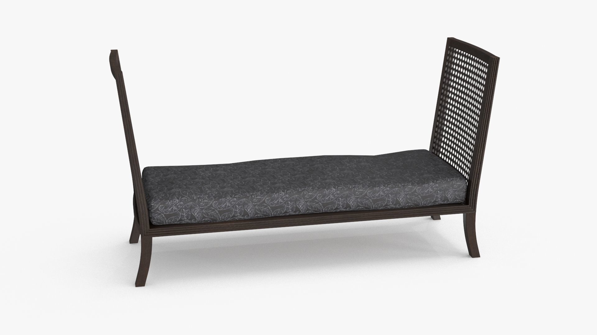 Modern Bench Low-poly 3D model_9