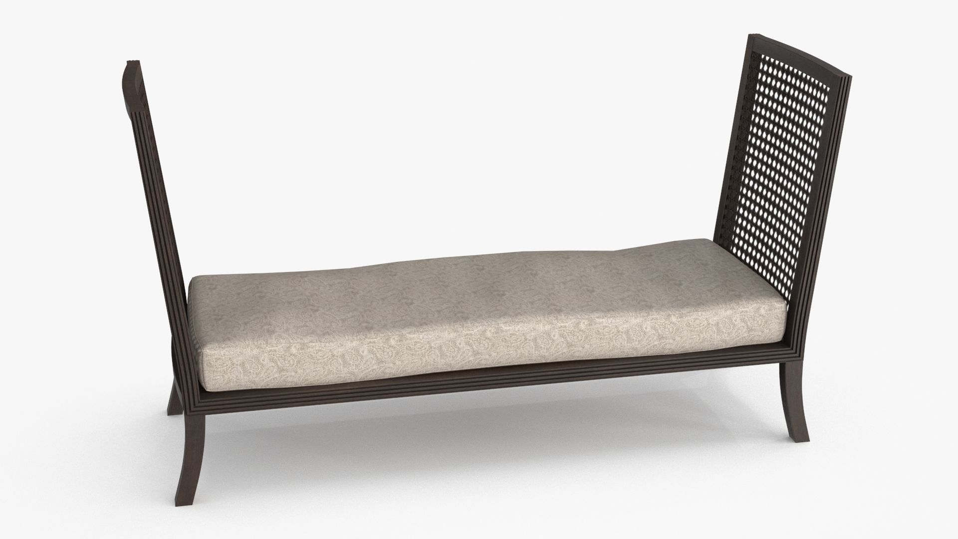 Modern Bench Low-poly 3D model_4