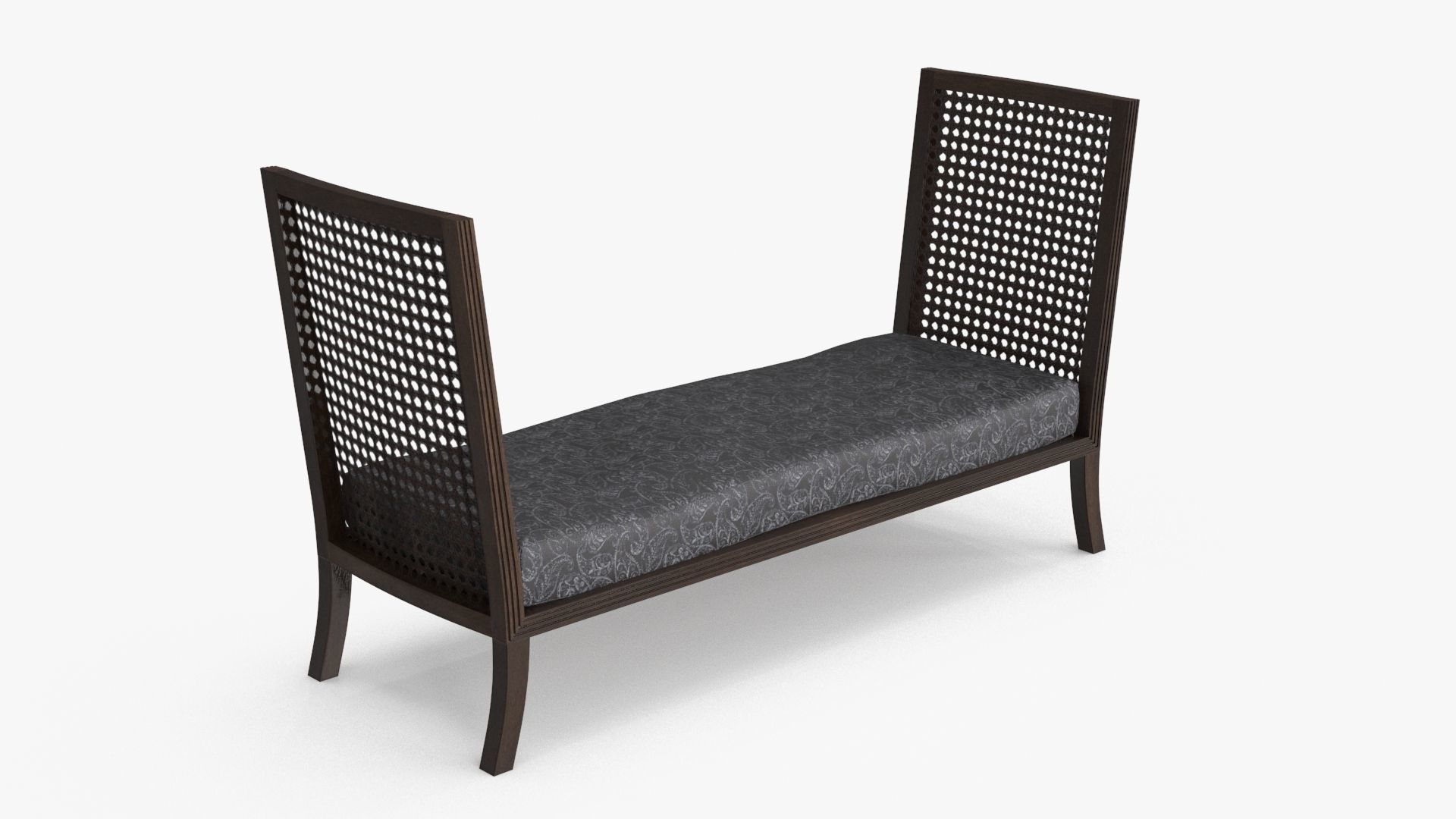 Modern Bench Low-poly 3D model_14