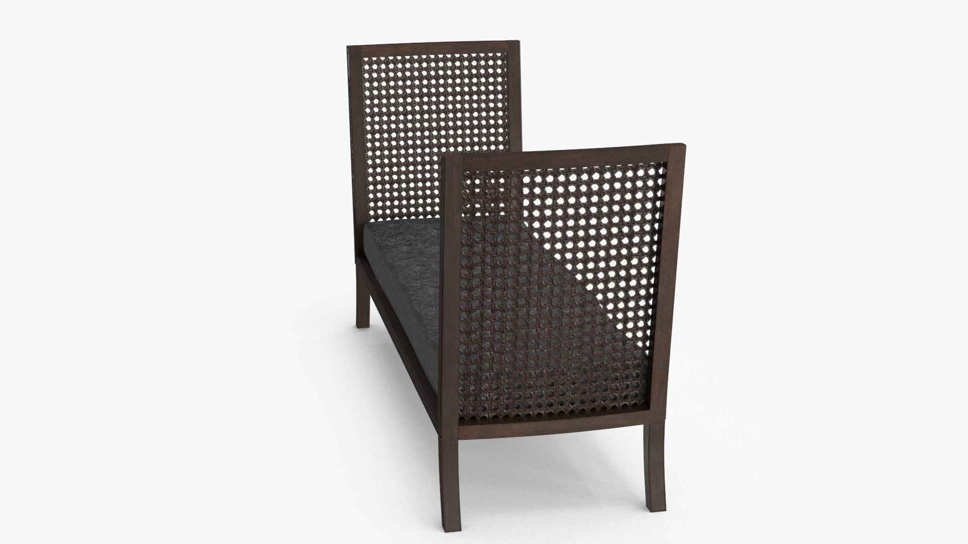 Modern Bench Low-poly 3D model_15