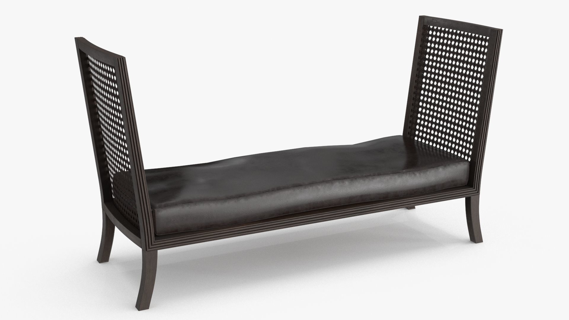 Modern Bench Low-poly 3D model_2