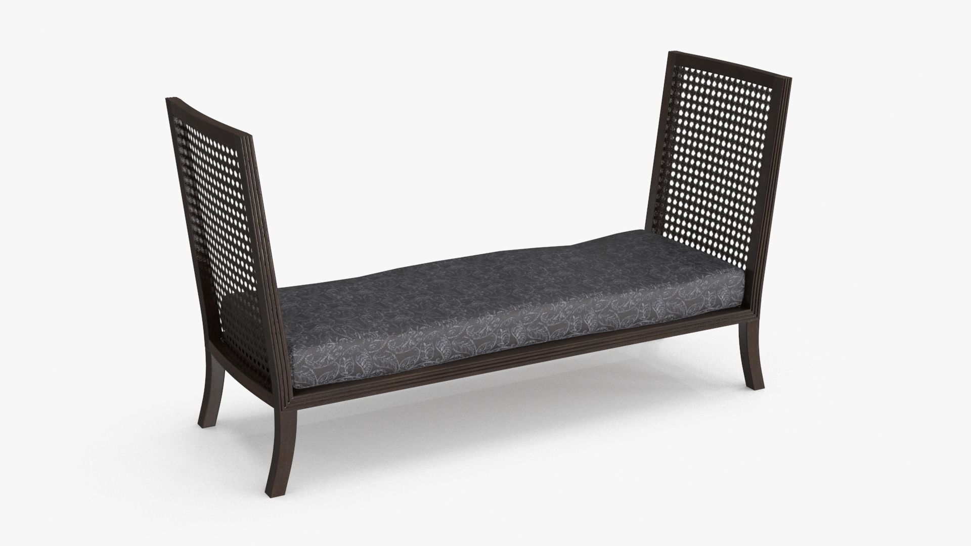 Modern Bench Low-poly 3D model_10