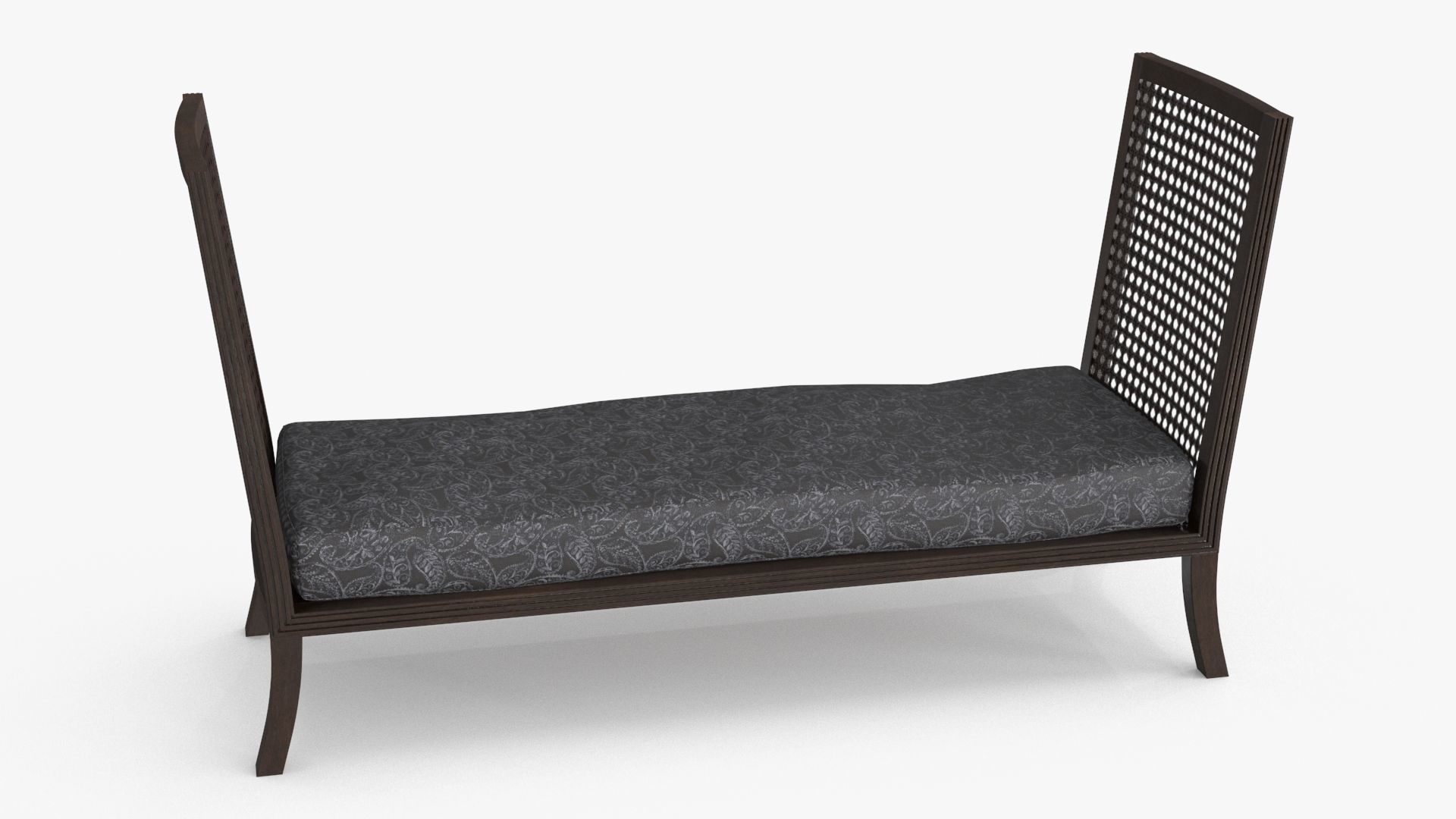 Modern Bench Low-poly 3D model_6