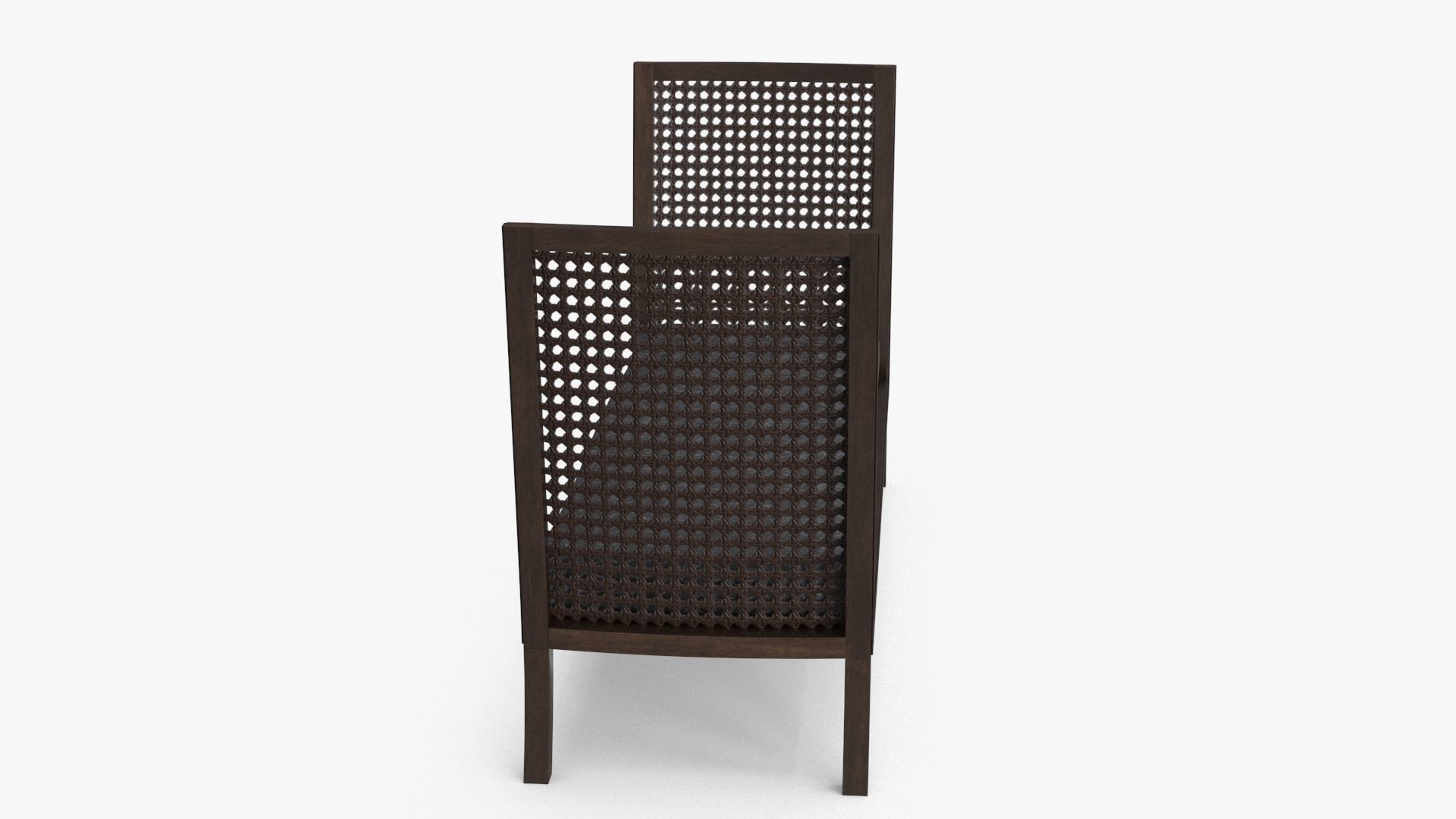 Modern Bench Low-poly 3D model_11