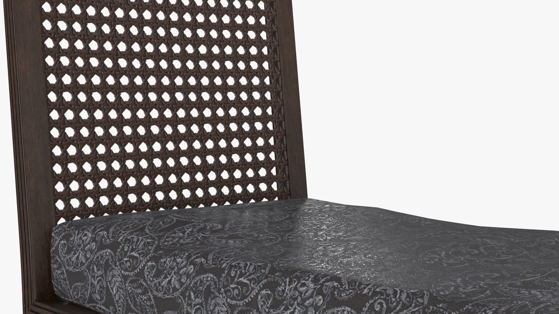 Modern Bench Low-poly 3D model_8