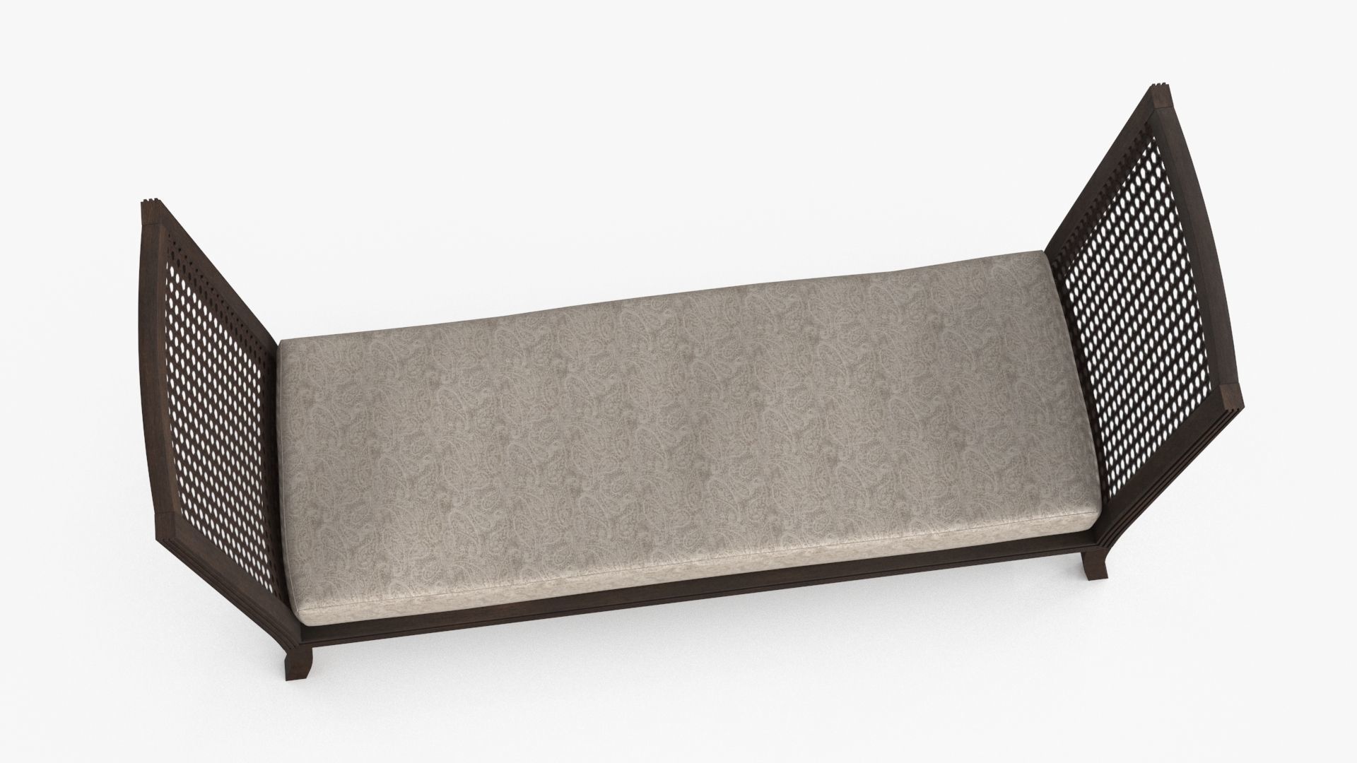 Modern Bench Low-poly 3D model_5