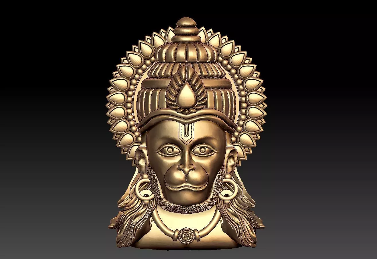 HUNUMAN PENDENT 3D print model_0