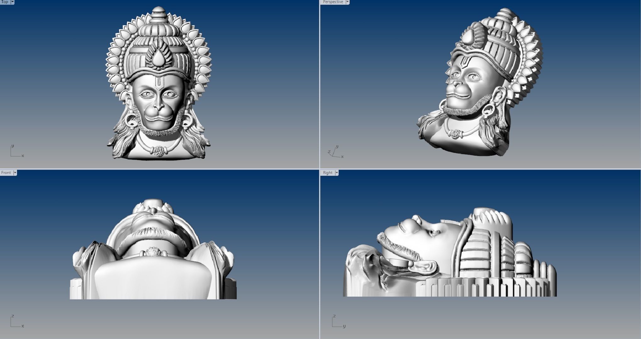 HUNUMAN PENDENT 3D print model_1