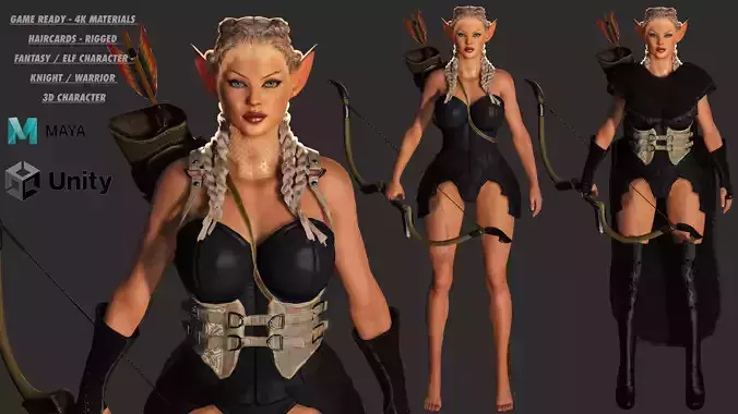 AAA 3D FANTASY FEMALE WARRIOR  CHARMEINE-REALISTIC CHARACTER