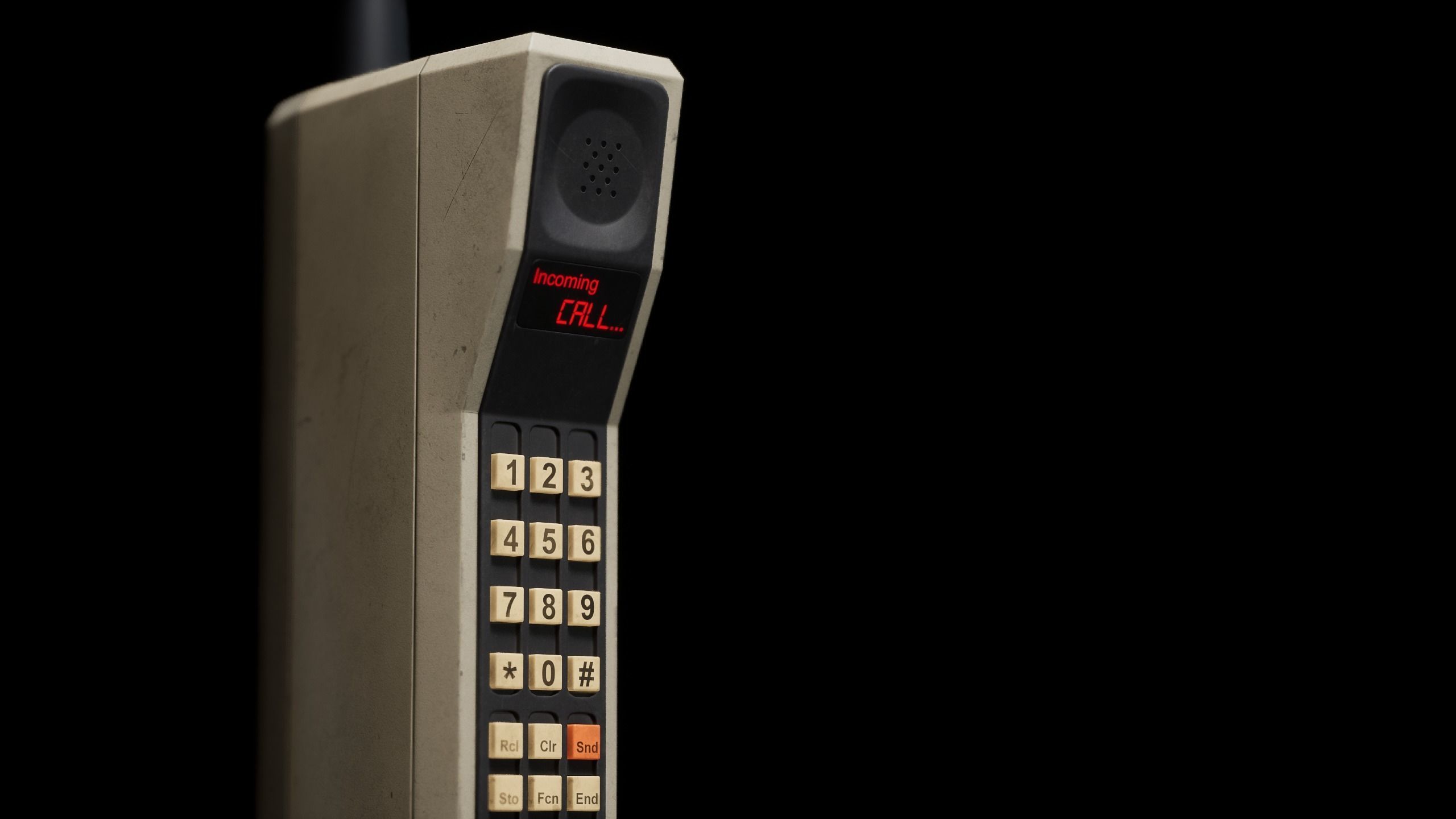 Motorola DynaTAC 8000x Used Backlit Low-poly 3D model_5