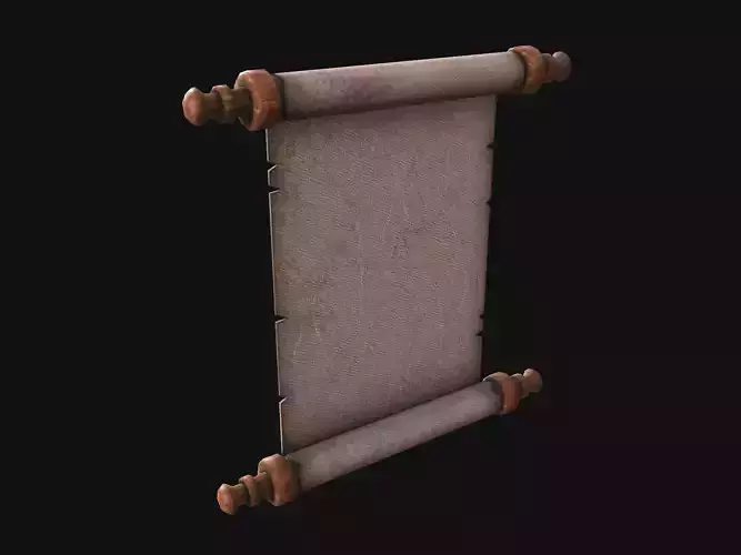 Old Paper Scroll 3D model