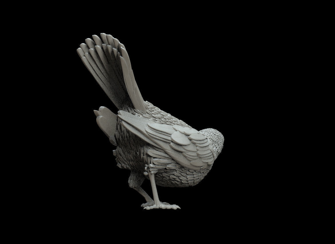 bird sculpture 3D print model_3