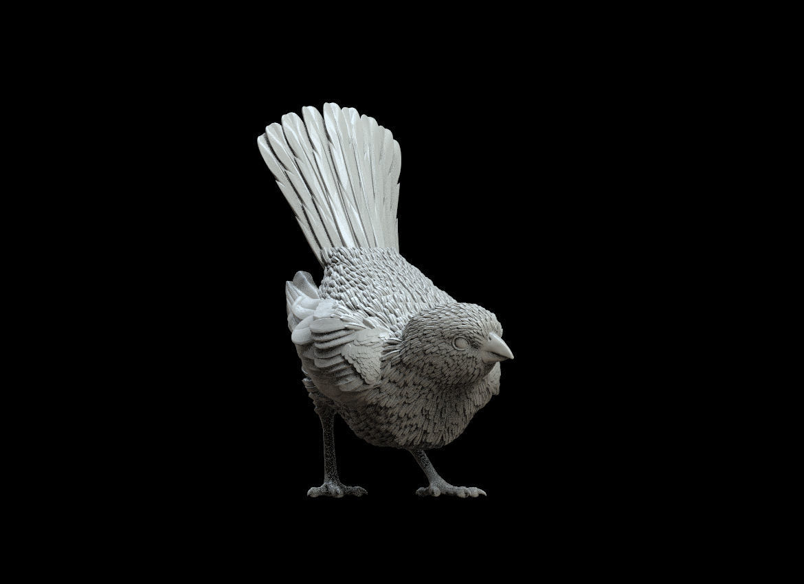 bird sculpture 3D print model_4