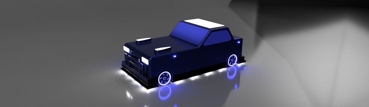 Custom Car Model Low-poly 3D model_4