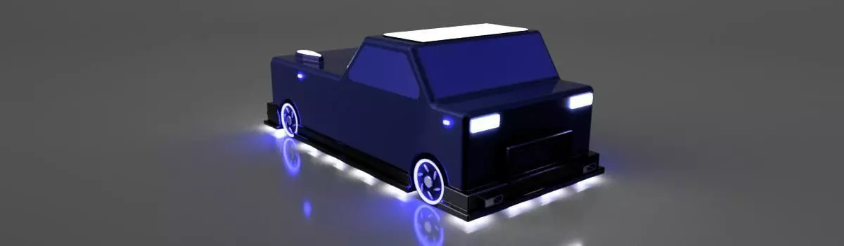 Custom Car Model Low-poly 3D model_0