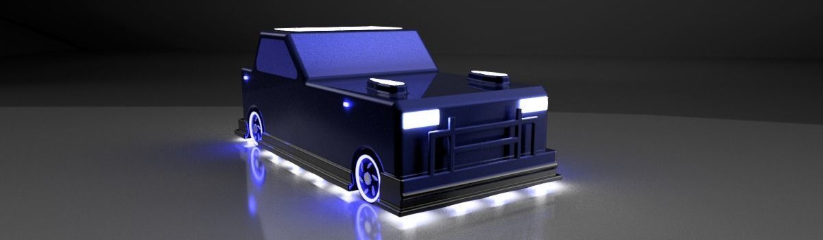 Custom Car Model Low-poly 3D model_2