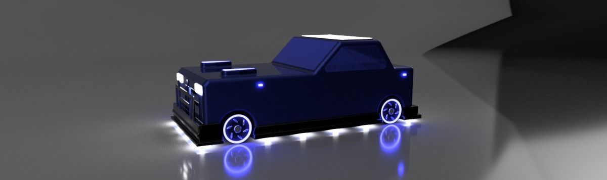 Custom Car Model Low-poly 3D model_5