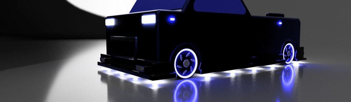 Custom Car Model Low-poly 3D model_6