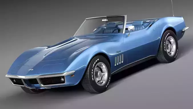 Chevrolet Corvette C3 1969 Convertible 3D Model