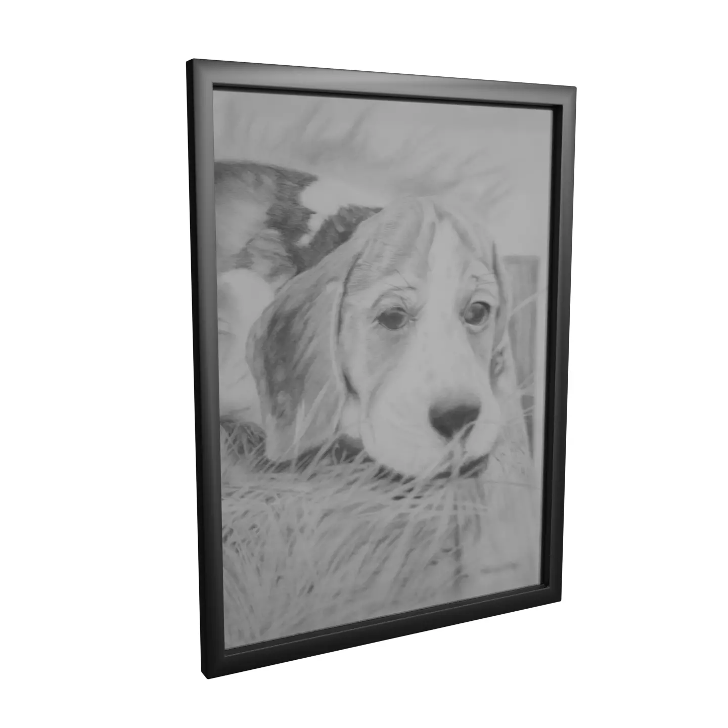 Portrait of puppy - Bagel the beagle Low-poly 3D model_0