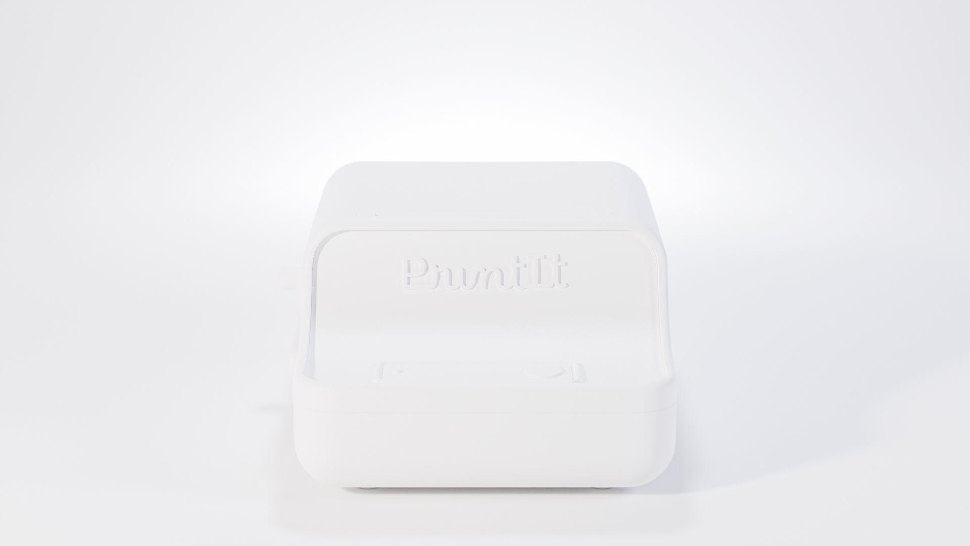 Retro wireless label printer Low-poly 3D model_6