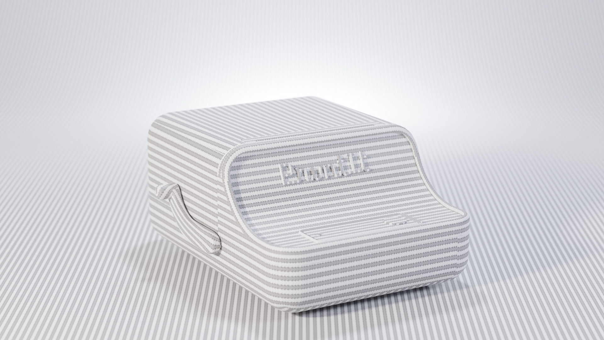 Retro wireless label printer Low-poly 3D model_4