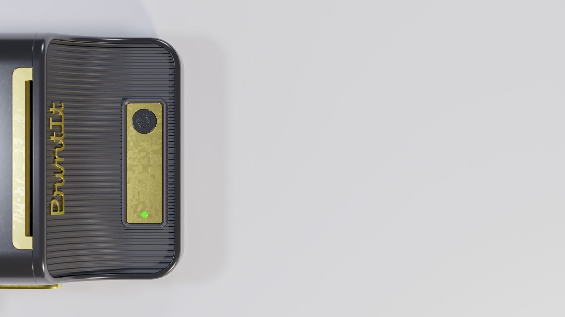 Retro wireless label printer Low-poly 3D model_17