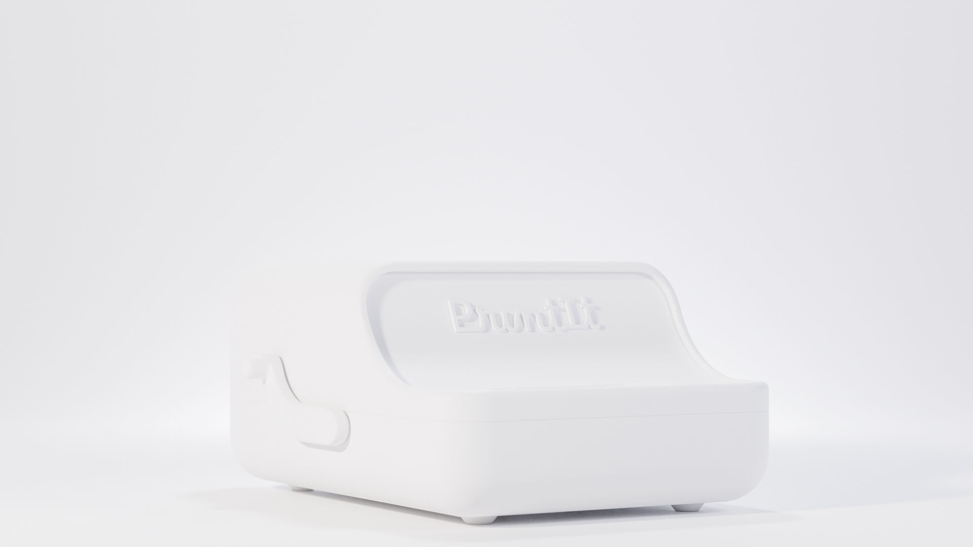 Retro wireless label printer Low-poly 3D model_14