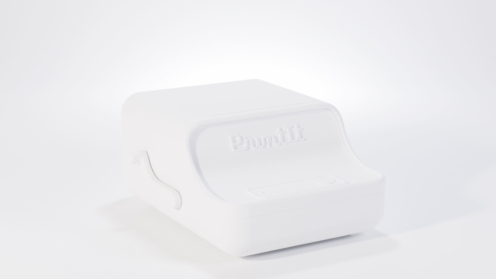 Retro wireless label printer Low-poly 3D model_2