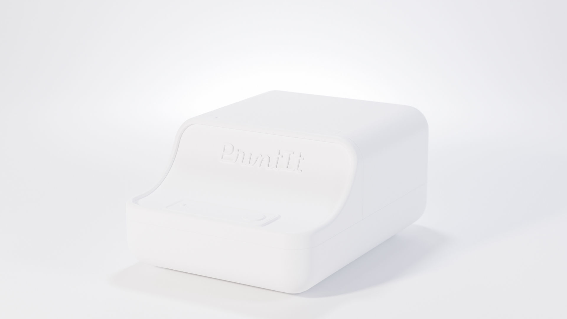 Retro wireless label printer Low-poly 3D model_8