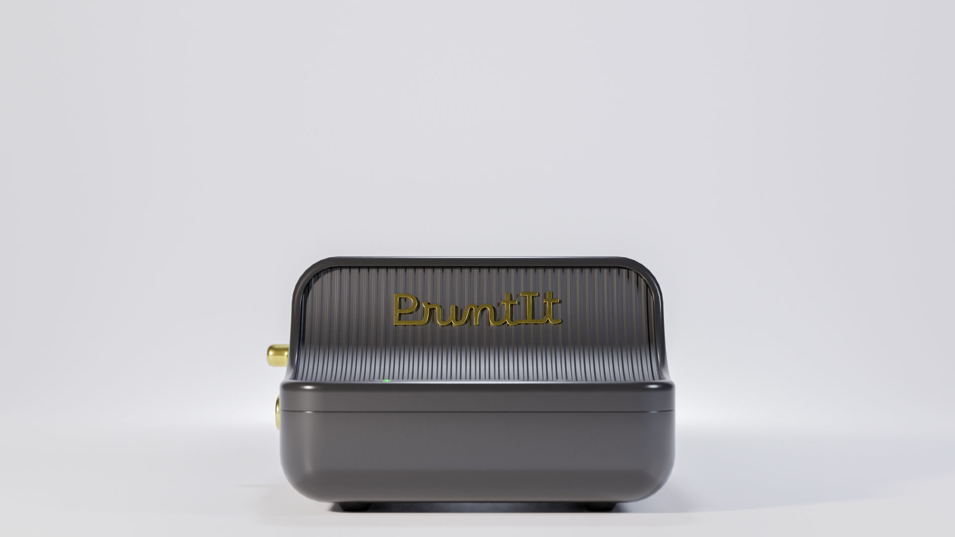 Retro wireless label printer Low-poly 3D model_15