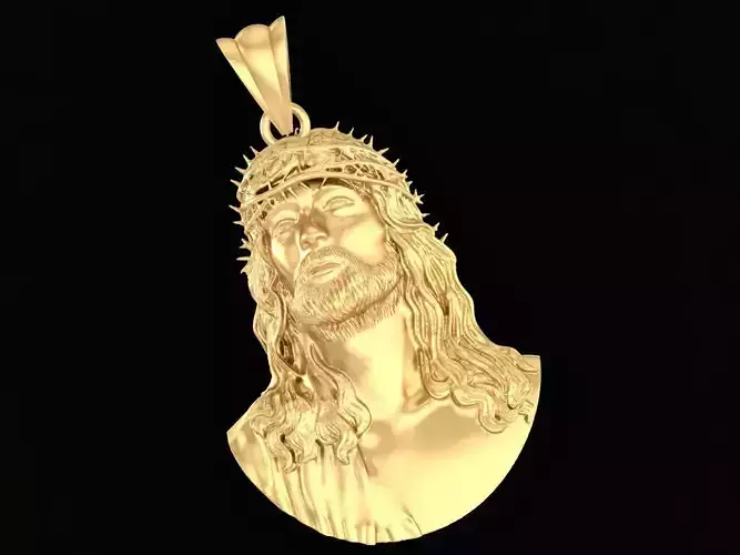Jesus Pendant Hollow 3034A