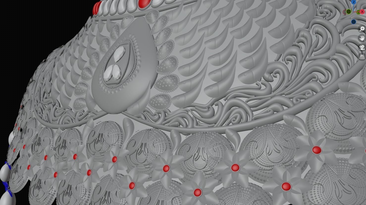 female jewelry necklace 3D model_6