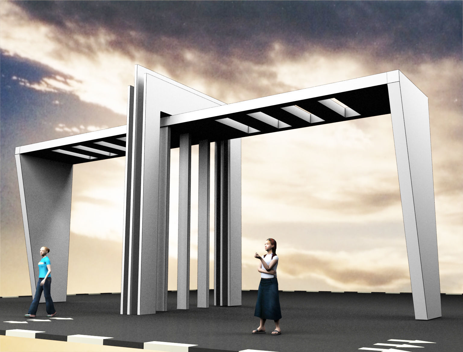 Decoration Gate Design a291  3D model_1