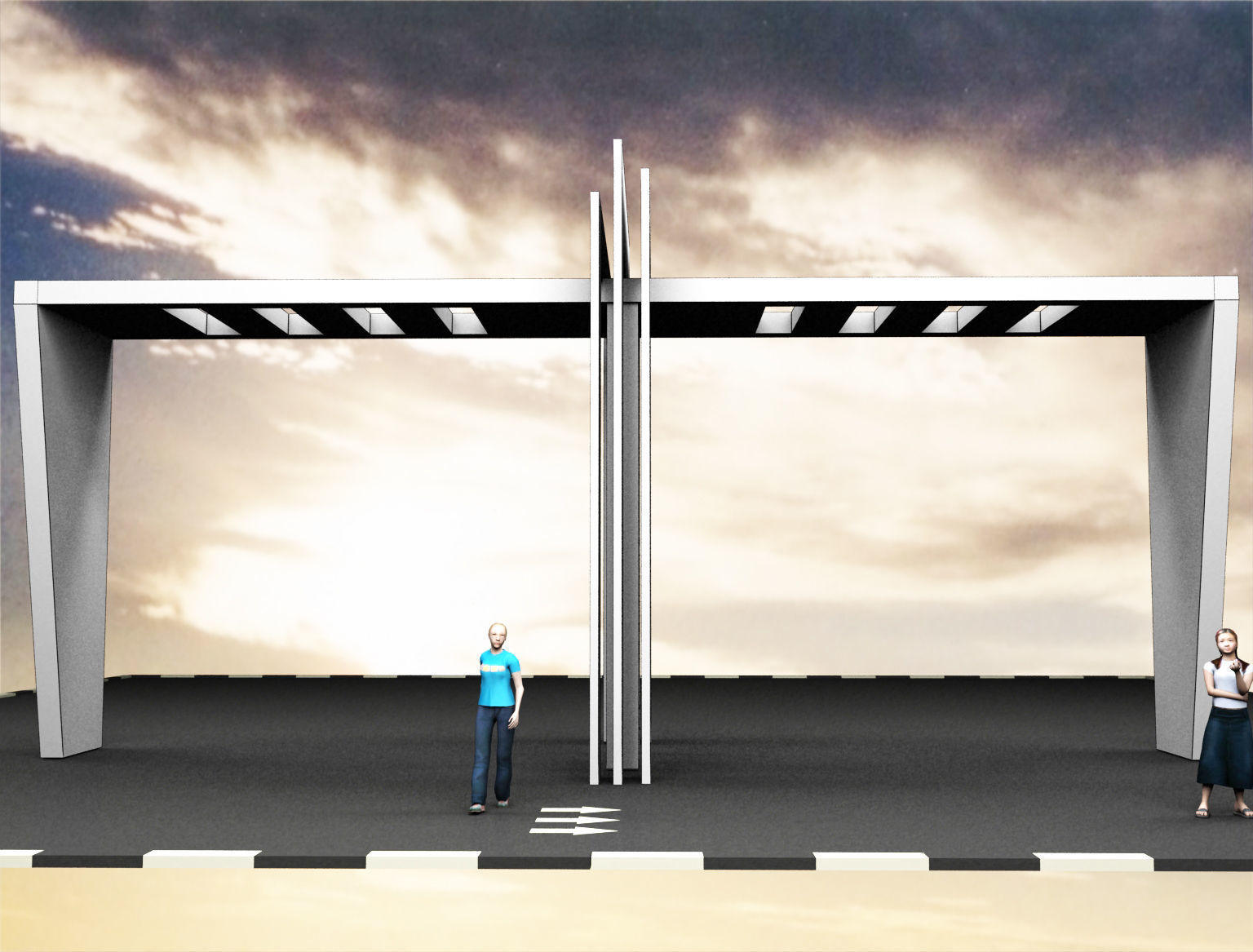 Decoration Gate Design a291  3D model_2