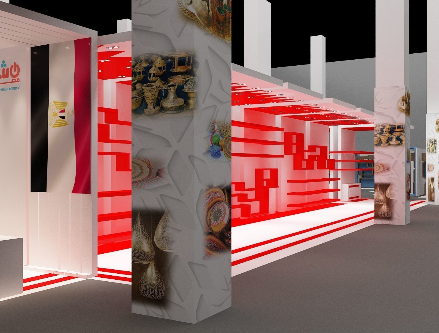 Setup Partitions Booth Exhibition a289 3D model_27