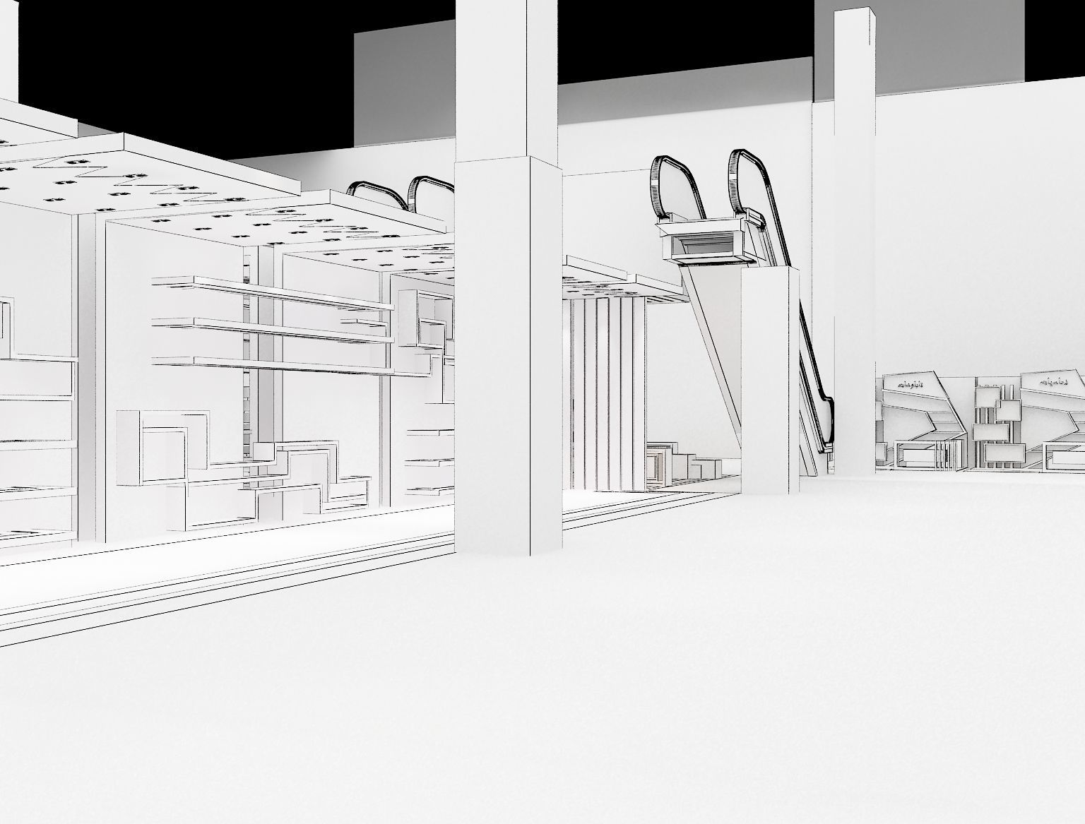 Setup Partitions Booth Exhibition a289 3D model_30