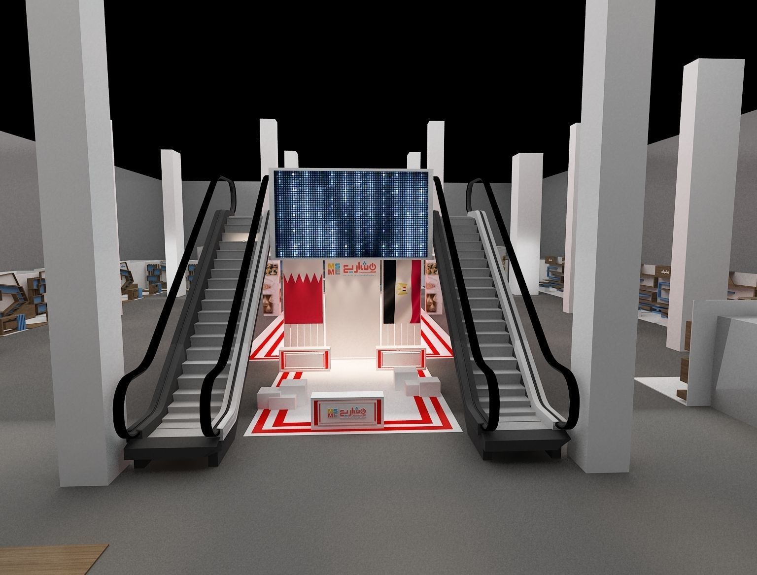 Setup Partitions Booth Exhibition a289 3D model_15