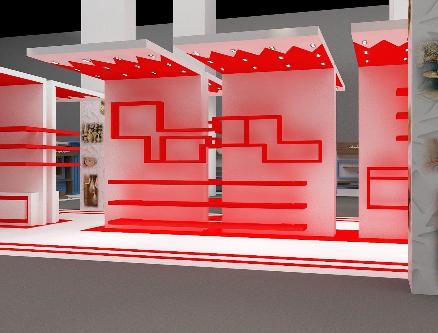 Setup Partitions Booth Exhibition a289 3D model_17