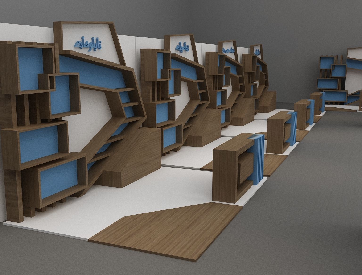 Setup Partitions Booth Exhibition a289 3D model_23