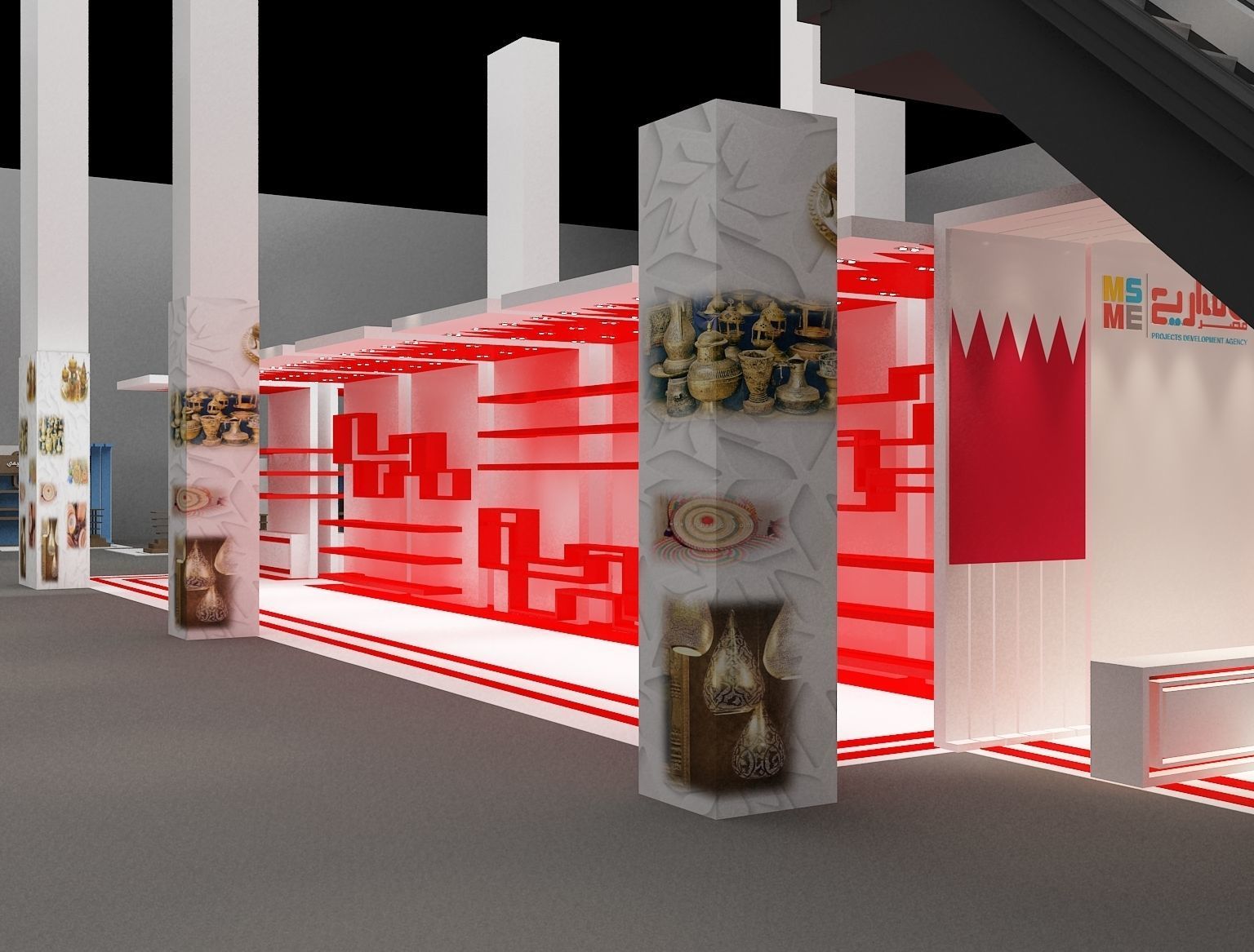 Setup Partitions Booth Exhibition a289 3D model_21