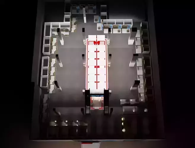 Setup Partitions Booth Exhibition a289 3D model