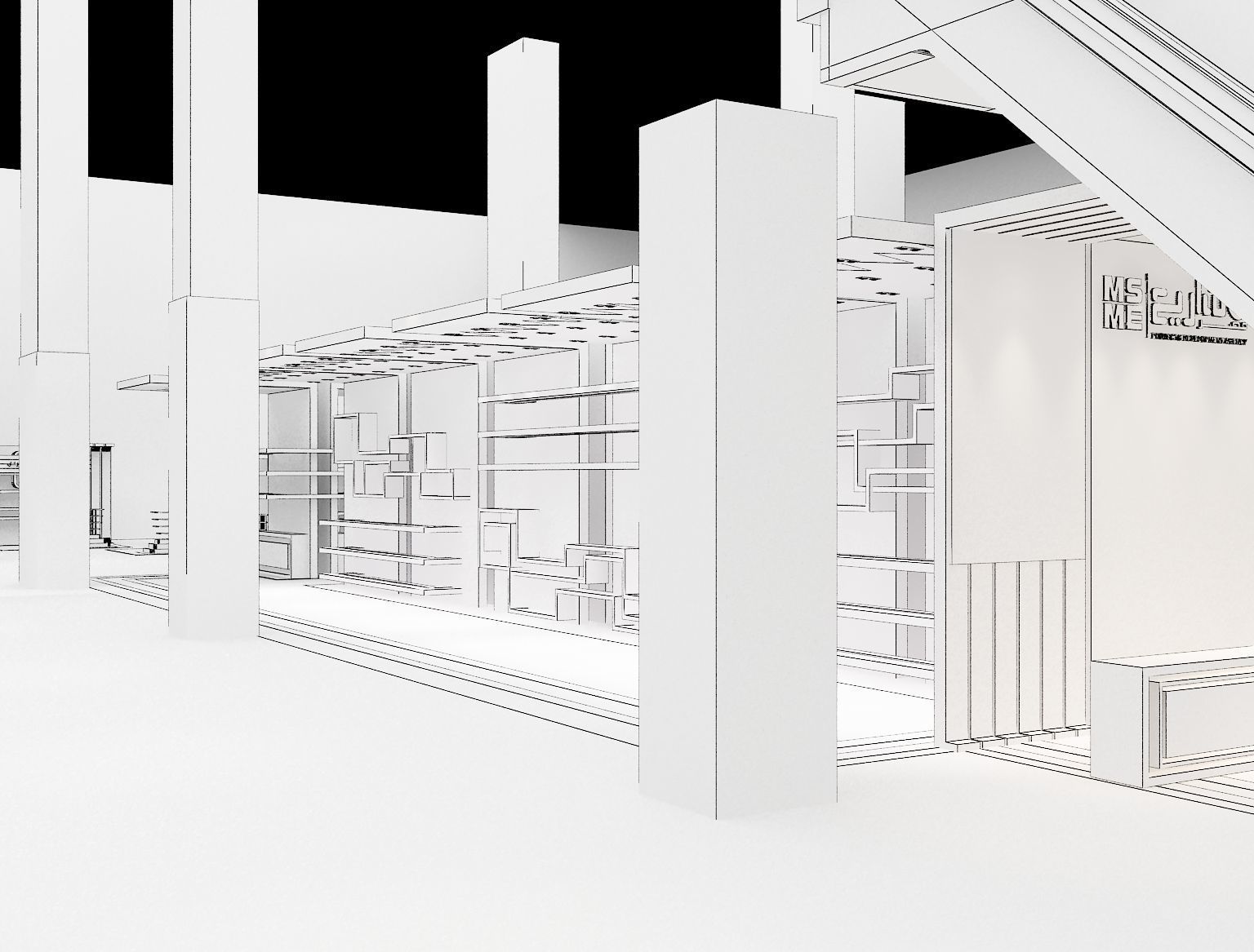 Setup Partitions Booth Exhibition a289 3D model_22