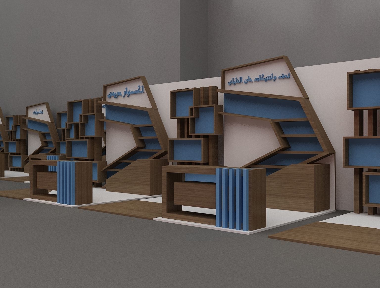Setup Partitions Booth Exhibition a289 3D model_13