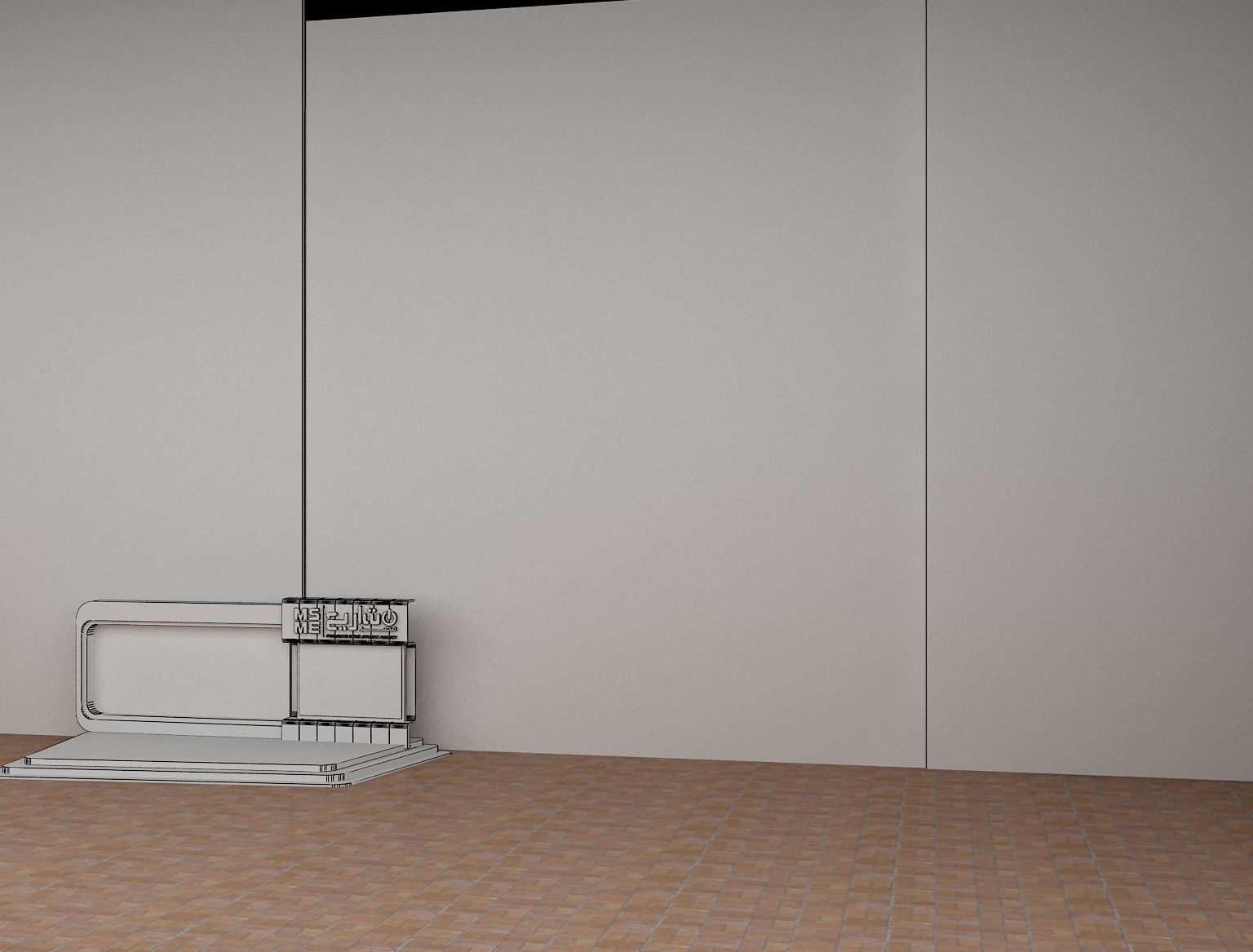 Setup Partitions Booth Exhibition a289 3D model_2