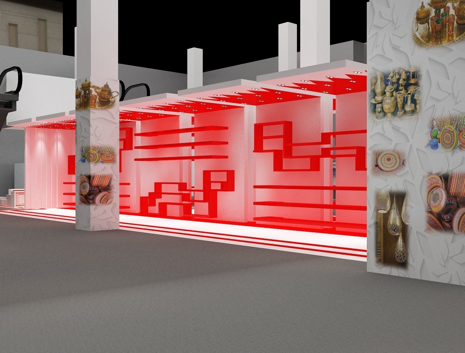 Setup Partitions Booth Exhibition a289 3D model_25