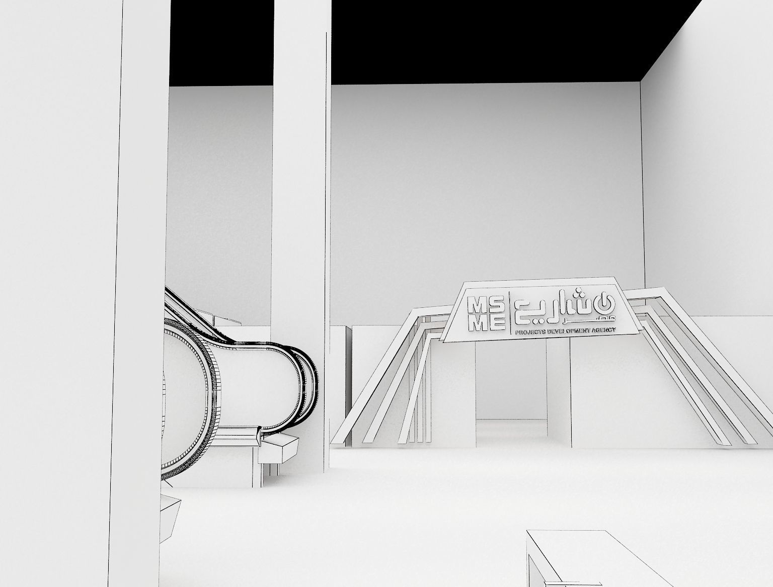 Setup Partitions Booth Exhibition a289 3D model_12