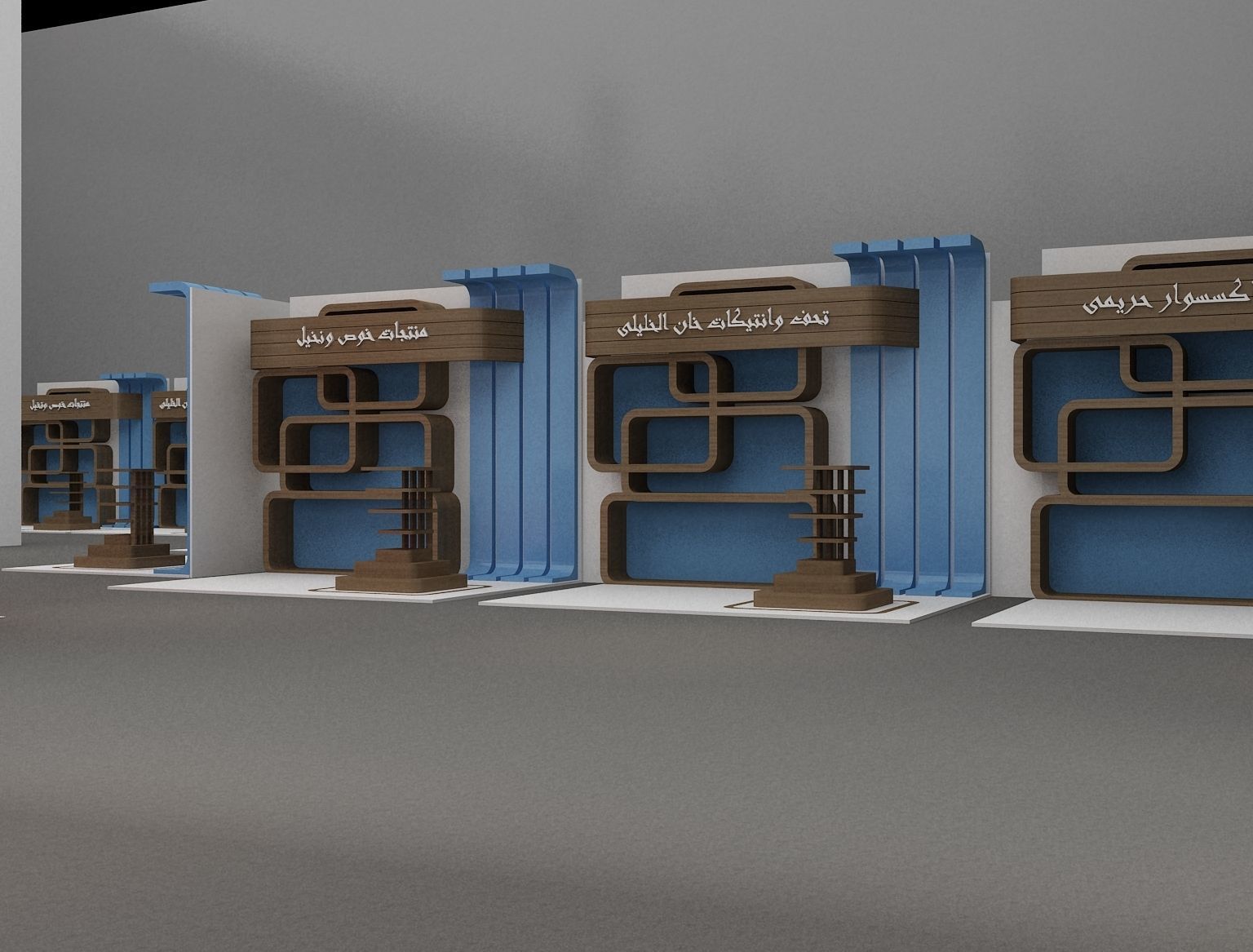 Setup Partitions Booth Exhibition a289 3D model_6
